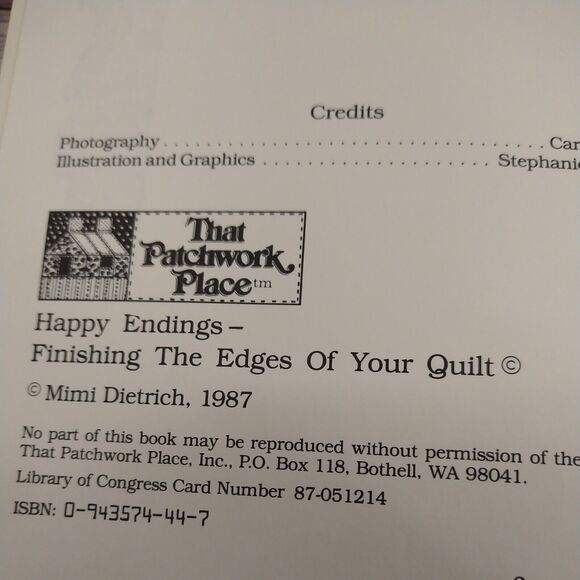 Vtg 1987 - Happy Endings Finishing The‎ Edges of Your Quilt - Patchwork Place - Picture 5 of 13